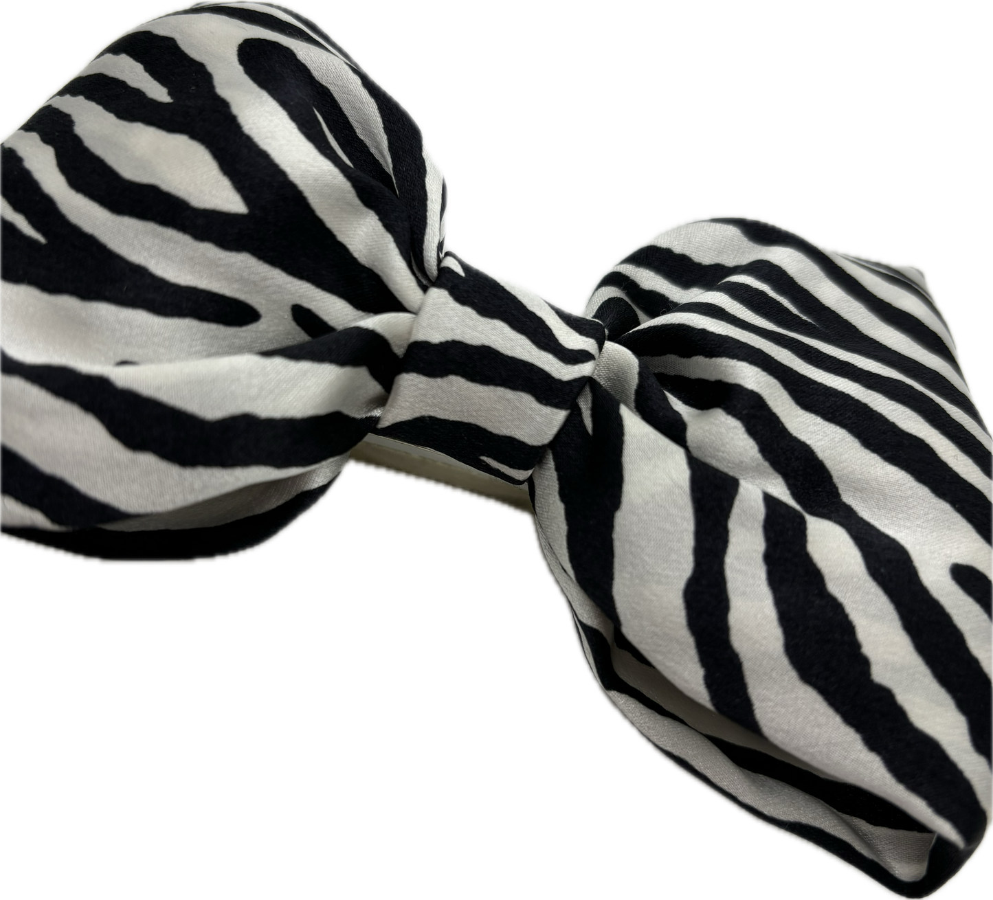 Karin’s Garden Siena Zebra Silk Charmeuse Bow French Barrette