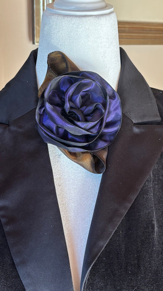 Rosette Purple Reshapeable Flower Pin & Clip, 3"