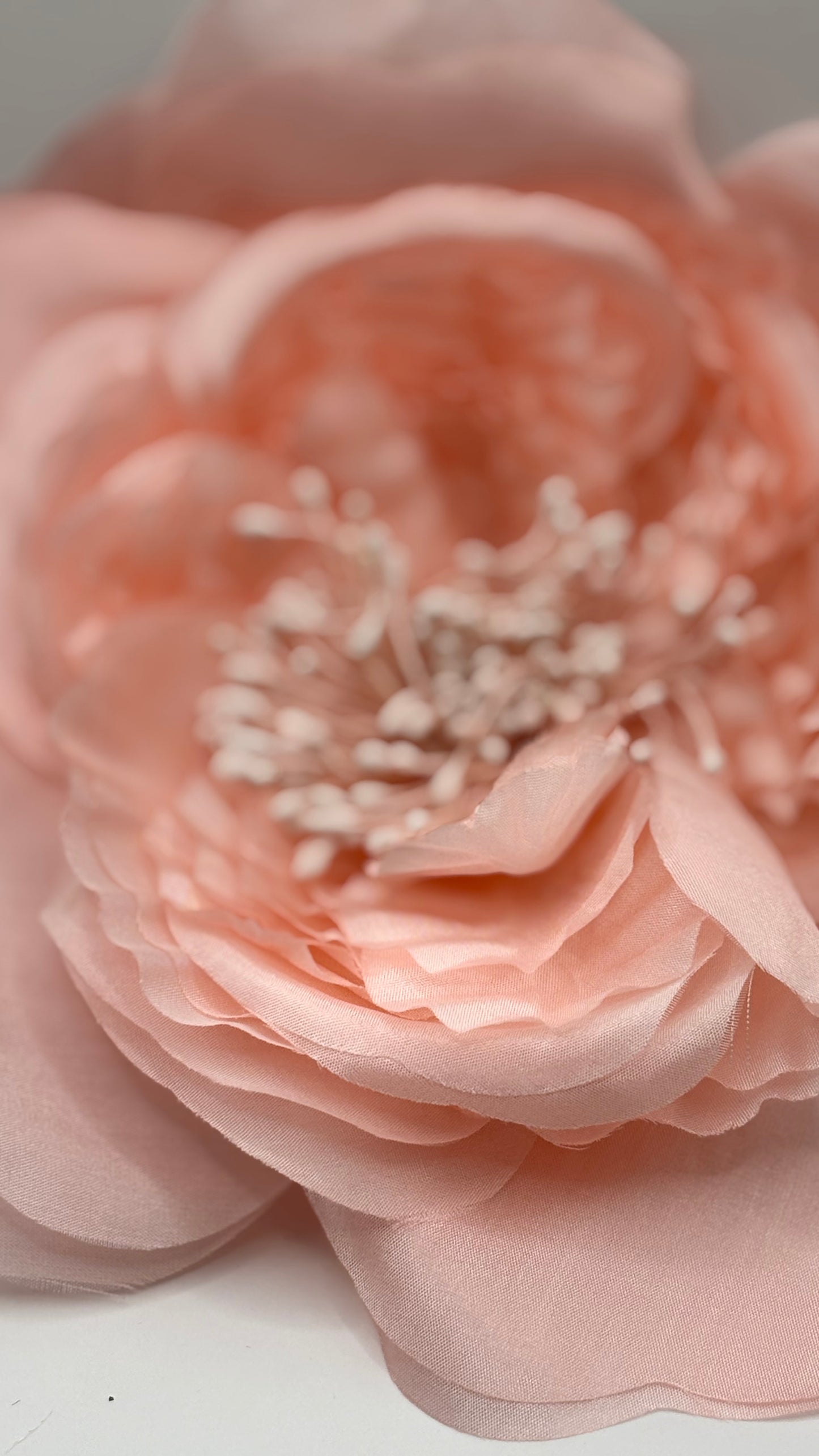 "Clara" 6" Apricot Silk Rose Pin or Clip.  Flower pin or Flower hair clip.  One of our best sellers.  Seen in Martha Stewart