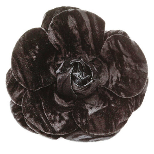 Karin’s Garden 4” Black Crushed Velvet Rose Pin-Clip