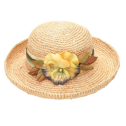 Karin’s Garden Pansy Hat Sash For Your Hats.  Available in three colors.  Made in the USA