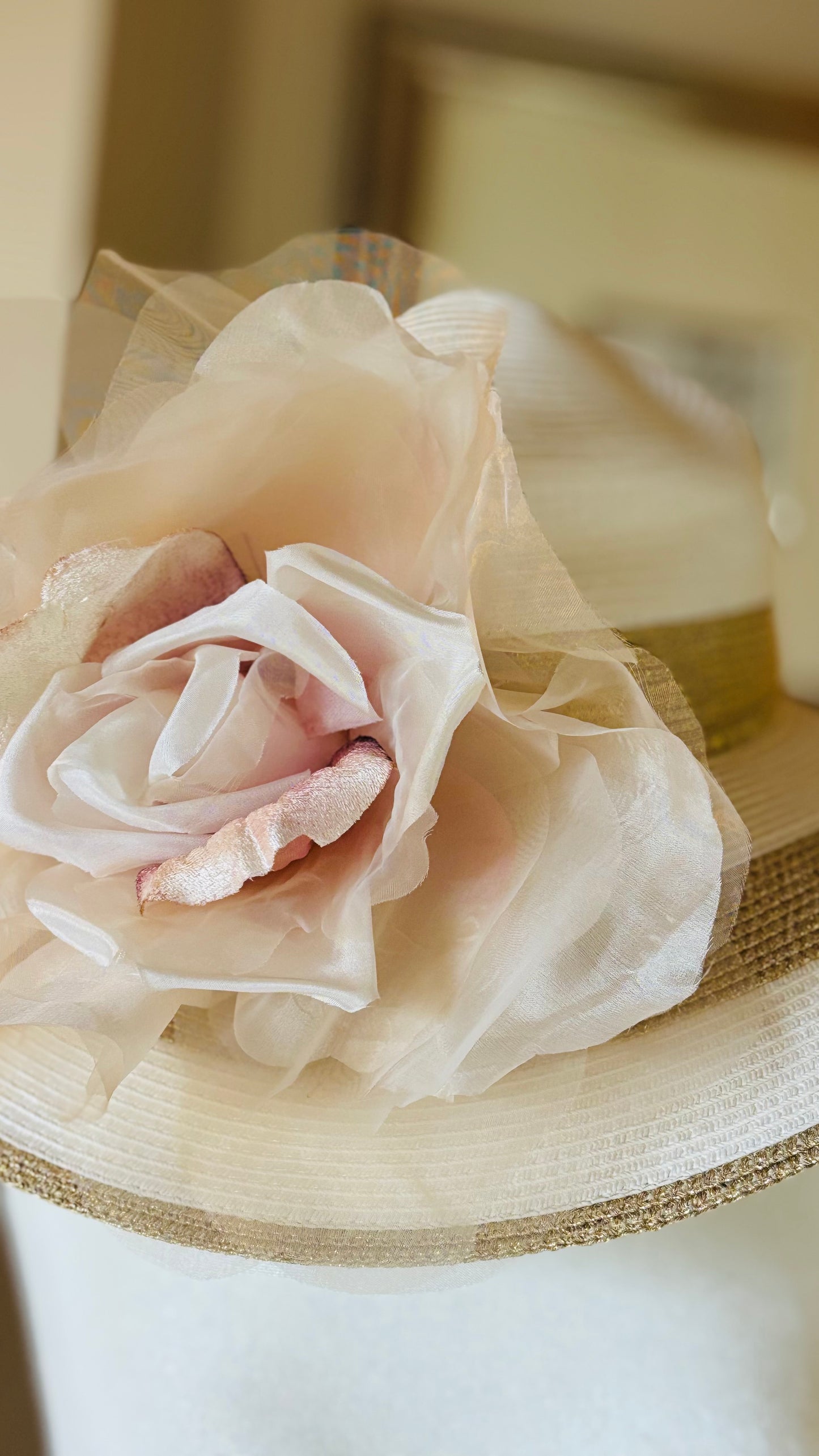 Karin's Garden 10" "Ariana" Purple Silk & Velvet Organza Rose Pin & Clip.  A Statement Flower