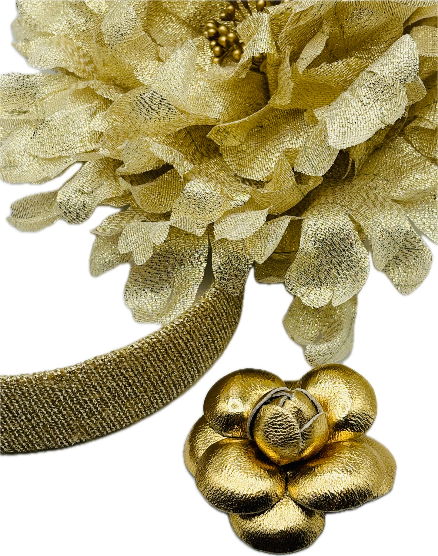 Karin’s Garden Empress 8" Gold Metallic Flower Pin Clip