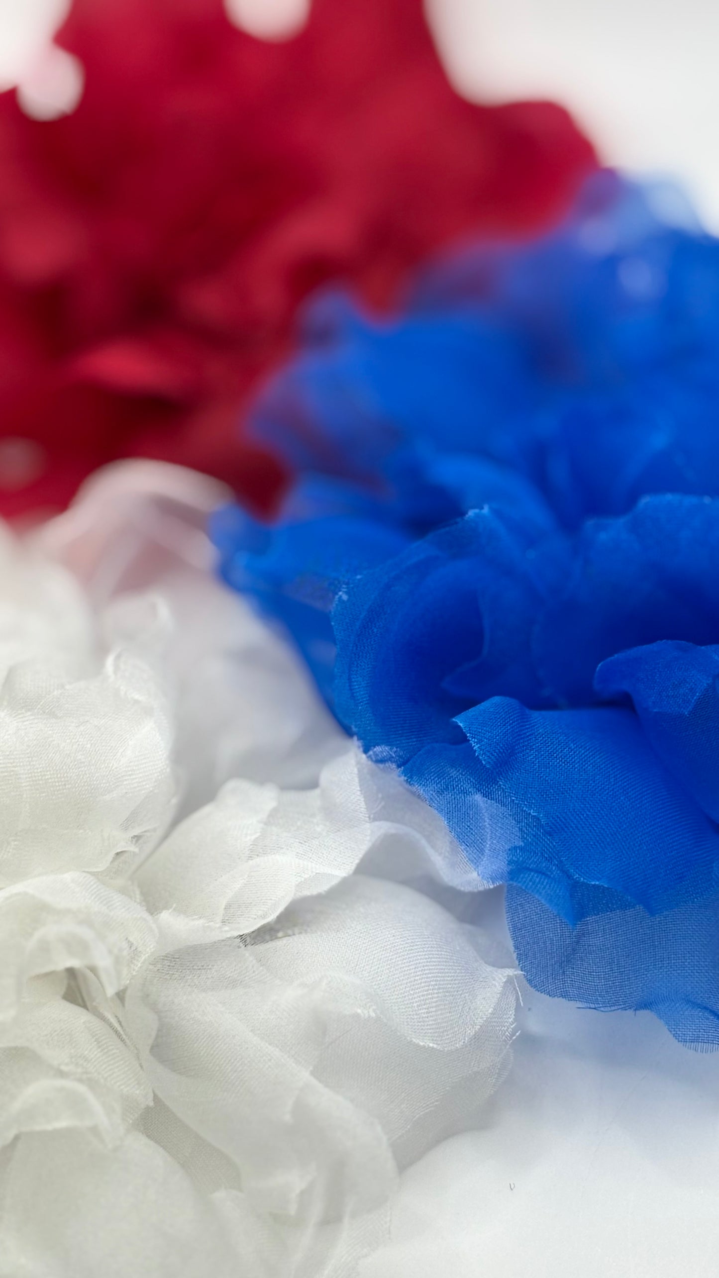 Karin's Garden "Harper" 4" Silk Royal Blue Organza Gardenia Pin Brooch & Clip. Handmade in the USA.  Pin or Clip into hair, onto dress, lapel, handbag and more.