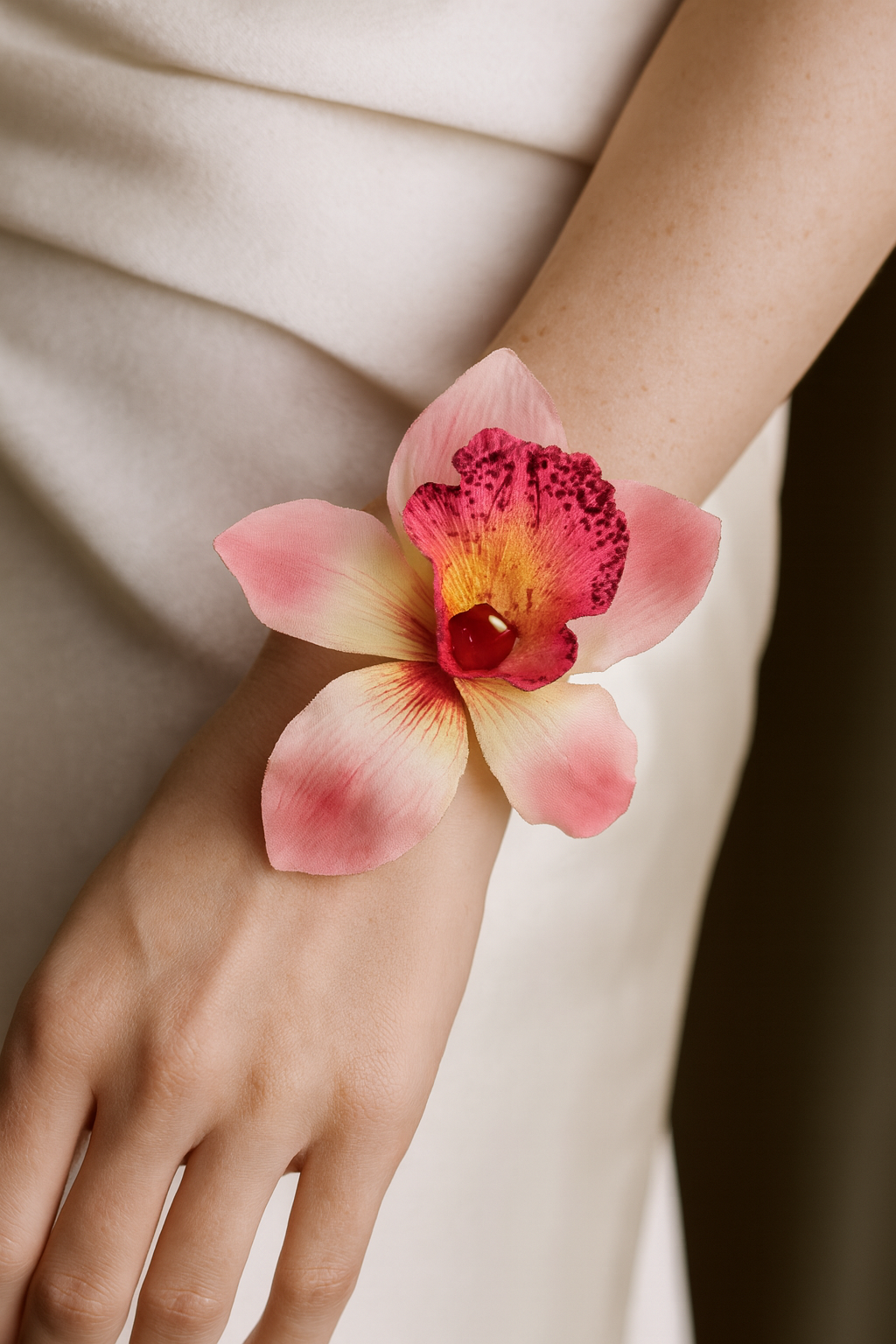 “Chloe” Karin’s Garden 3 1/2" White Vanda Orchid Clip Made in the USA As Seen In: SHOP Magazine