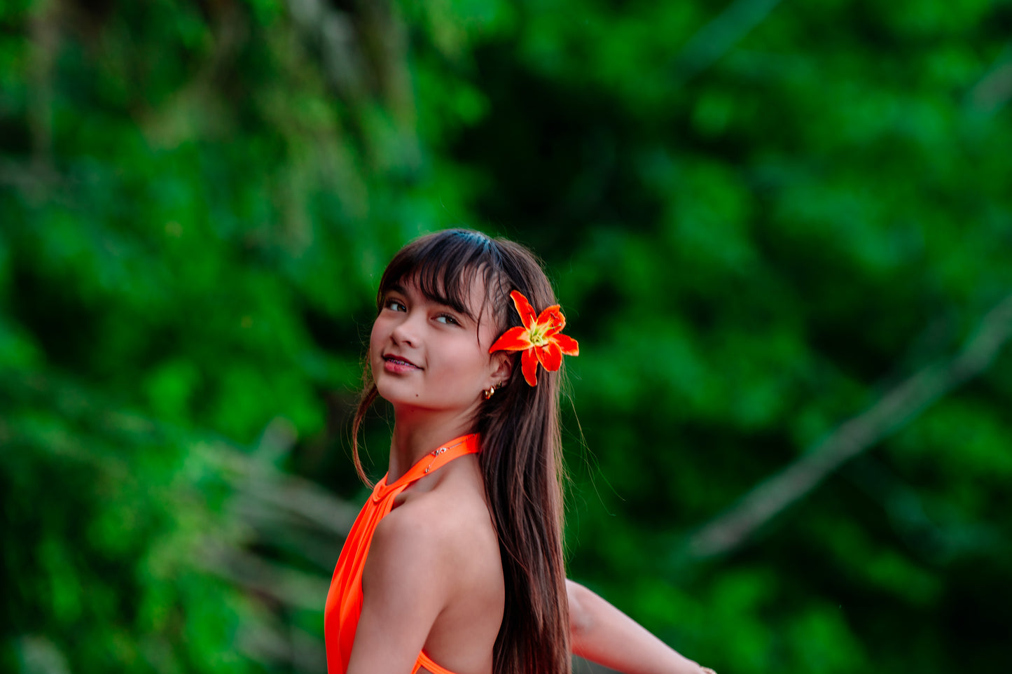 Karin's Garden Martha 3" Life like Tiger Lily pinch clip.  Wear in your hair on your tropical vacation.  Clip to your sundress, wristlet, handbag or hat.  Life like & bendable petals.