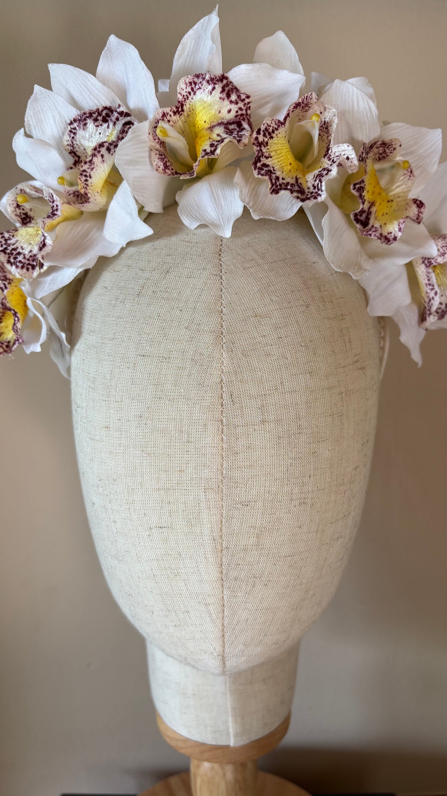 Karin’s Garden “Chloe” Vanda Orchid Headband – Couture Floral Statement Headpiece | Handmade in USA