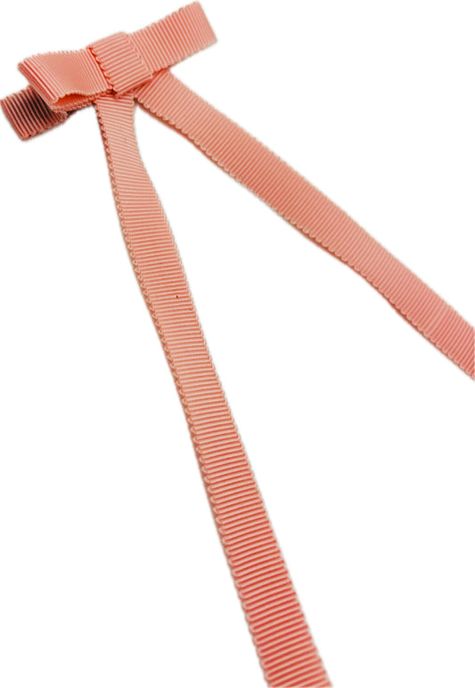 Karin’s Garden Ultra Mini Pink 2” Coquette Grosgrain Bow Pinch Clip