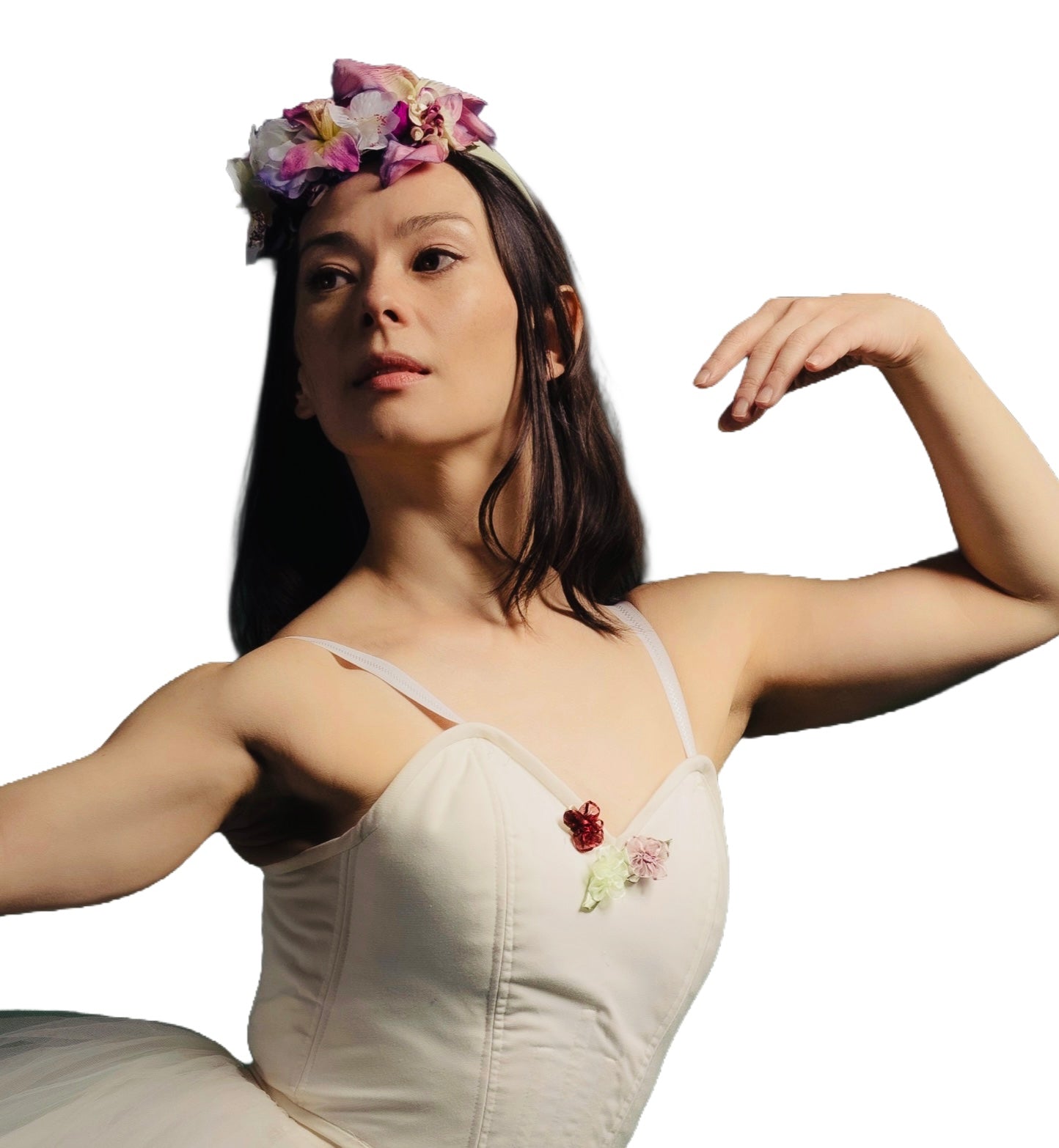 Karin's Garden "Wisteria Whisper" one-of-a-kind sage silk 1" Comfort Fit Non-Slip Headband. Limited Edition Only one available. Handmade in Bellevue, Washington