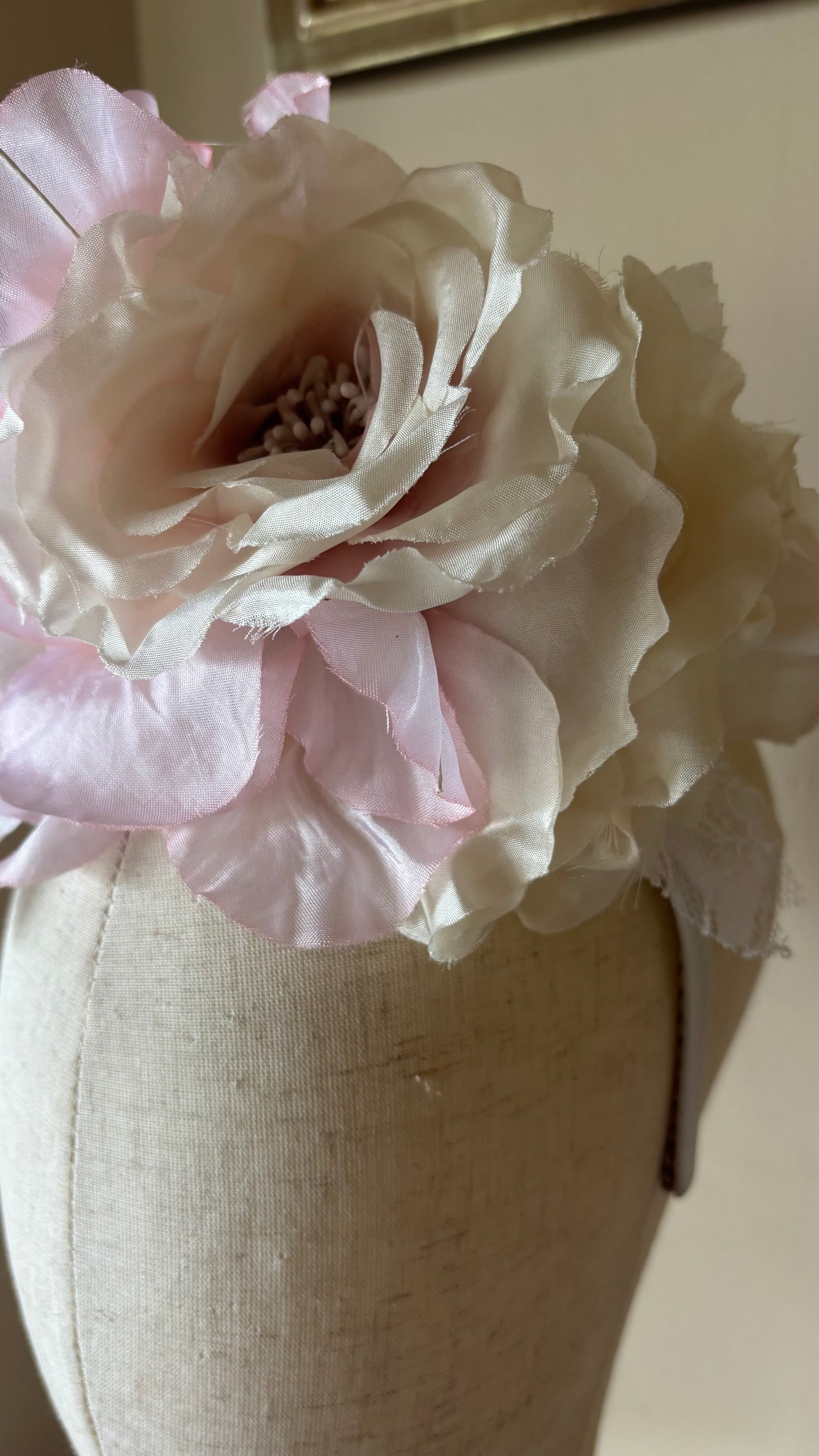 The Atelier Flora Crown Collection - A one-of-a-kind composition of rare vintage European florals and modern elements, arranged entirely by hand.