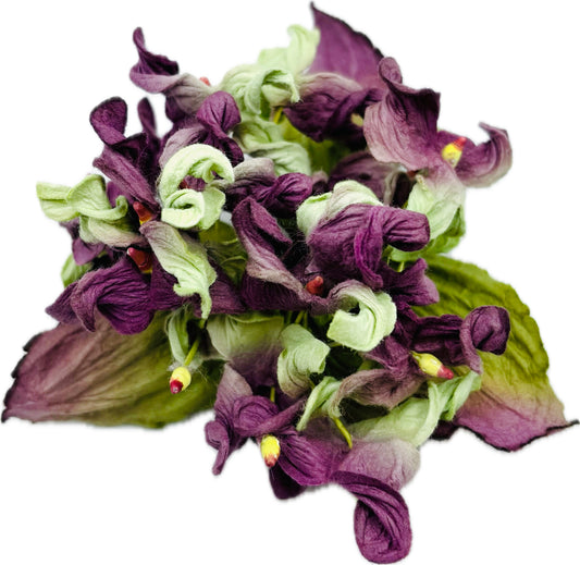 Ivy Hydrangea Flower Pin Brooch in Purple
