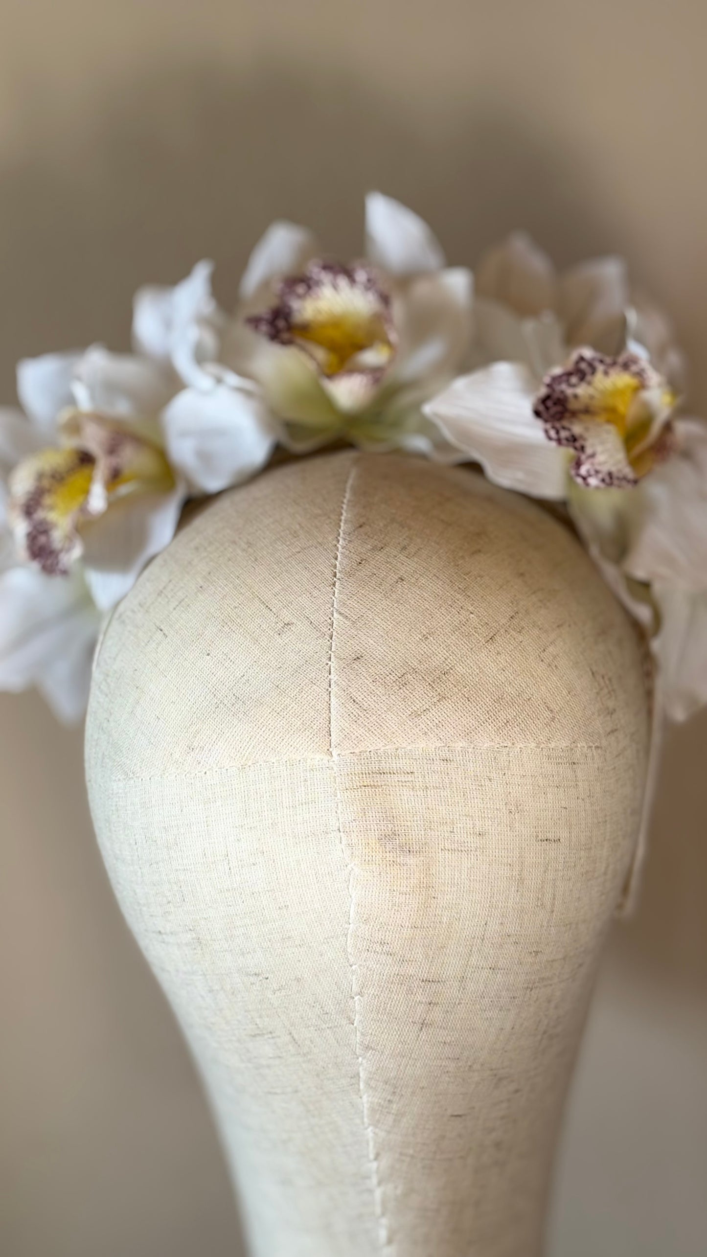 Karin’s Garden “Chloe” Vanda Orchid Headband – Couture Floral Statement Headpiece | Handmade in USA