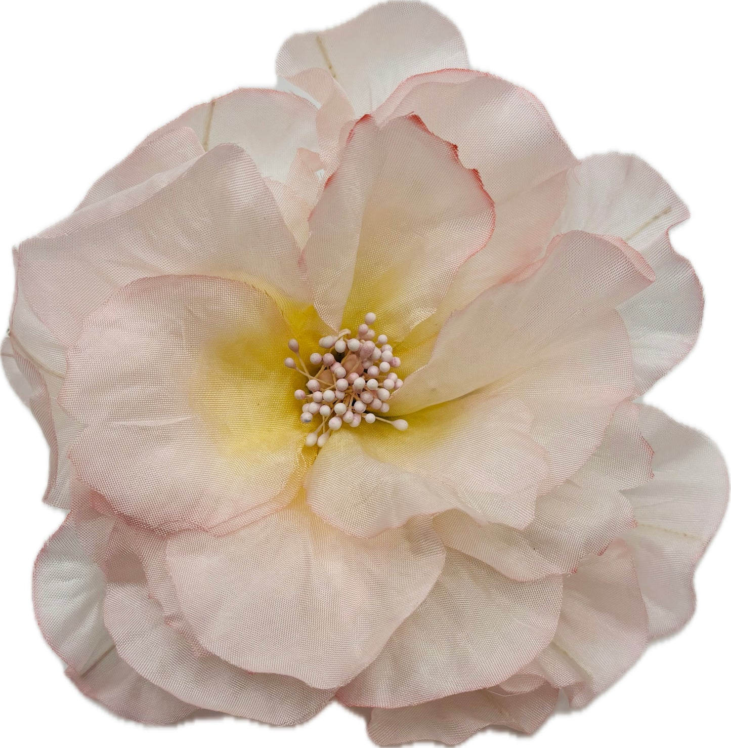 Karin’s Garden 6” "Donna" Petal Pink Silk Peony Pin & Clip