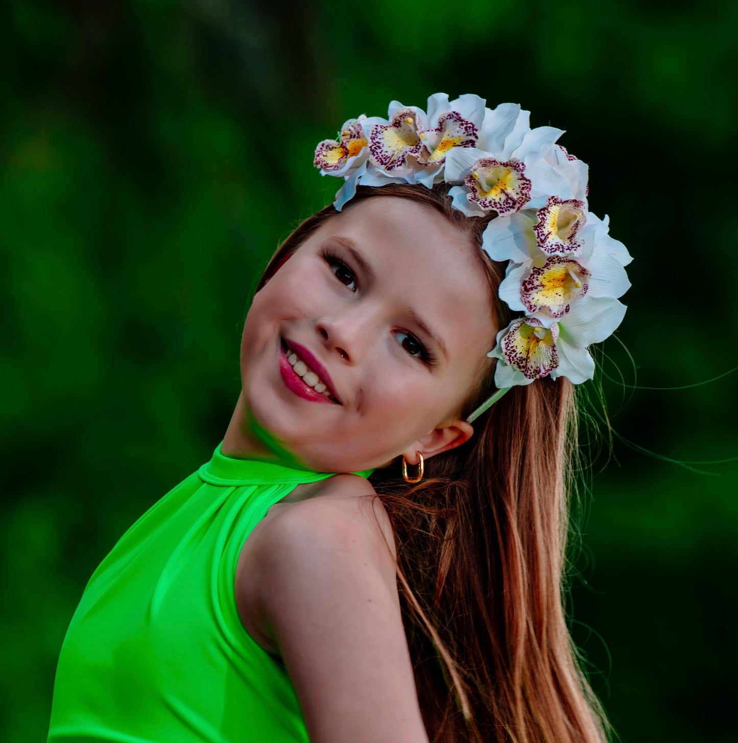 Karin’s Garden “Chloe” Vanda Orchid Headband – Couture Floral Statement Headpiece | Handmade in USA