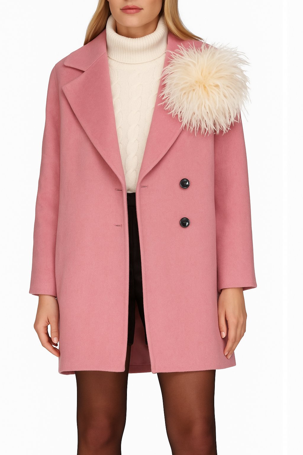 "Dietrich" Grand Ostrich Pin & Clip in Blue/Gray.  Made in the USA. Genuine Ostrich. Available in many colors.  Available in Grand or Petite