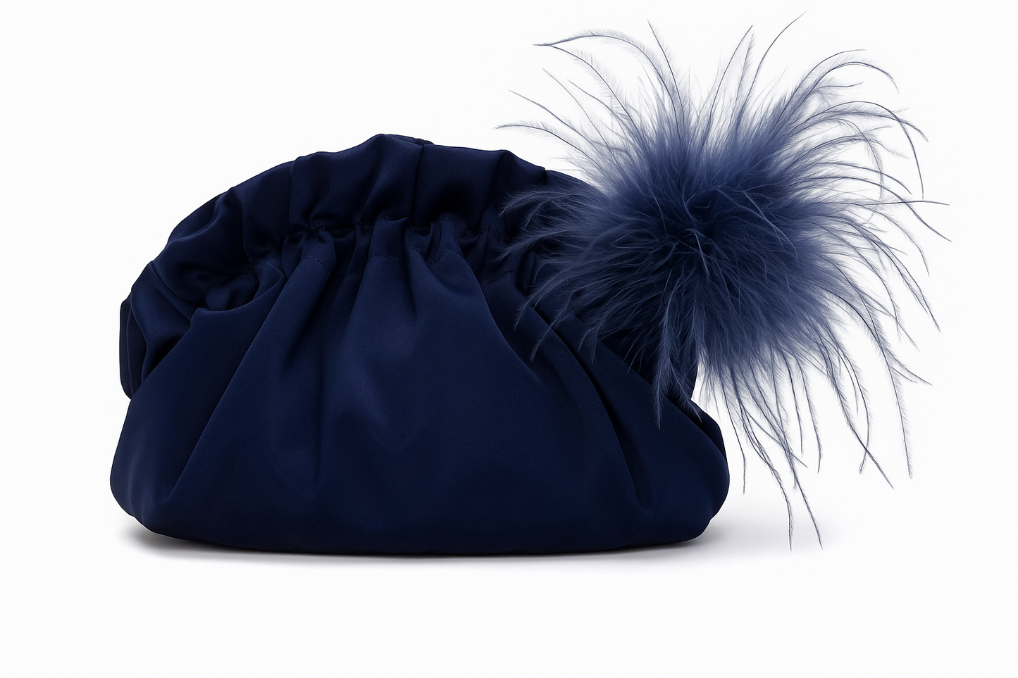 "Dietrich" Petite Ostrich Pin & Clip in Velvet Aubergine. Made in the USA. Genuine Ostrich. Available in many colors.  Available in Petite