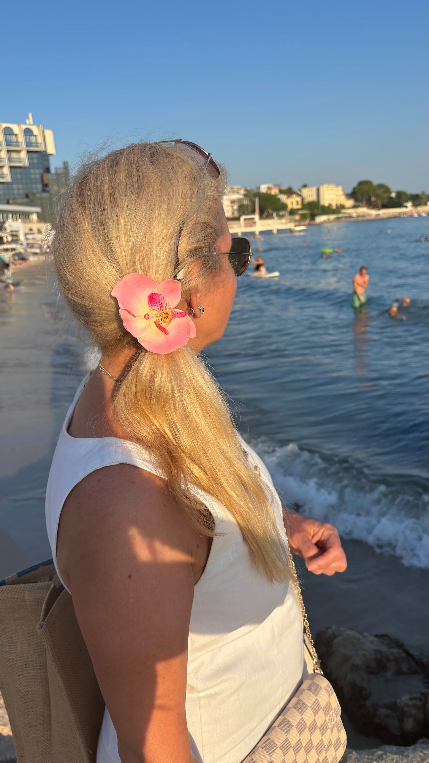 Stella Pink Phalaenopsis Orchid Clip. Handmade in the USA