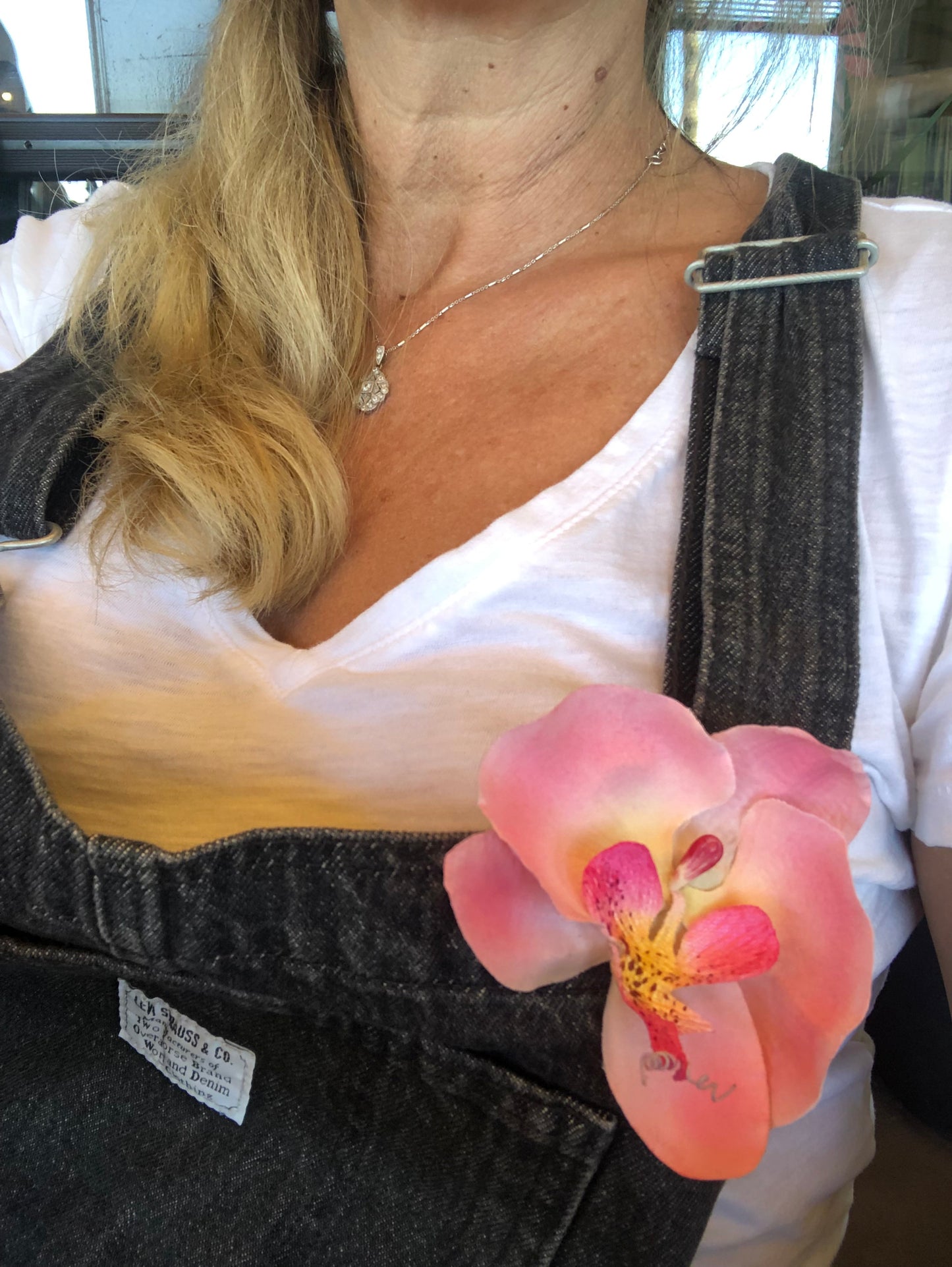 Karin's Garden 3 1/2" Phalaenopsis Orchid Clip Easy Pinch Clip Style Handmade in the USA As Seen In: Cosmopolitan Magazine