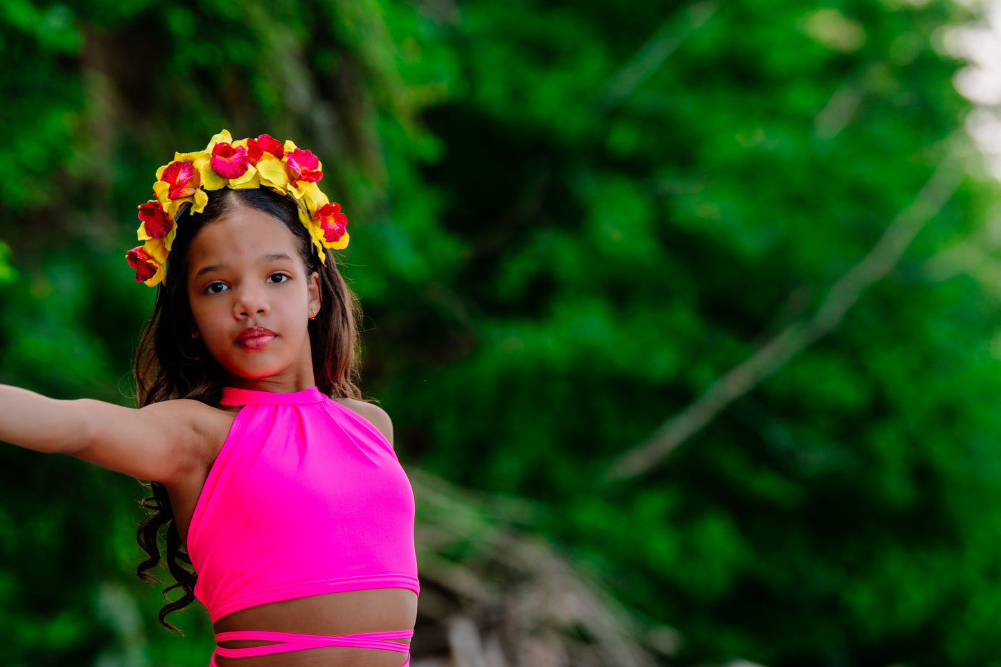 Karin’s Garden “Chloe” Vanda Orchid Headband – Couture Floral Statement Headpiece | Handmade in USA