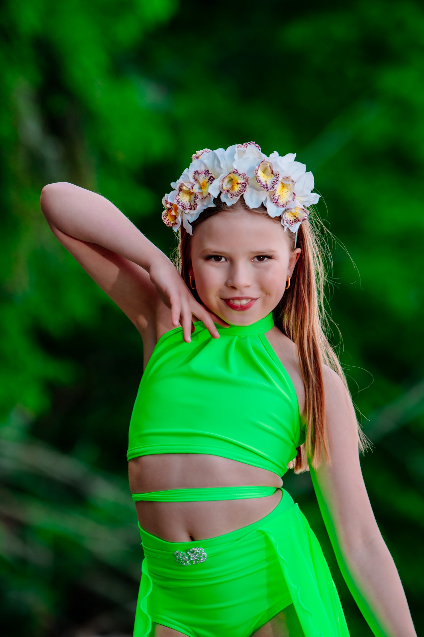 Karin’s Garden “Chloe” Vanda Orchid Headband – Couture Floral Statement Headpiece | Handmade in USA