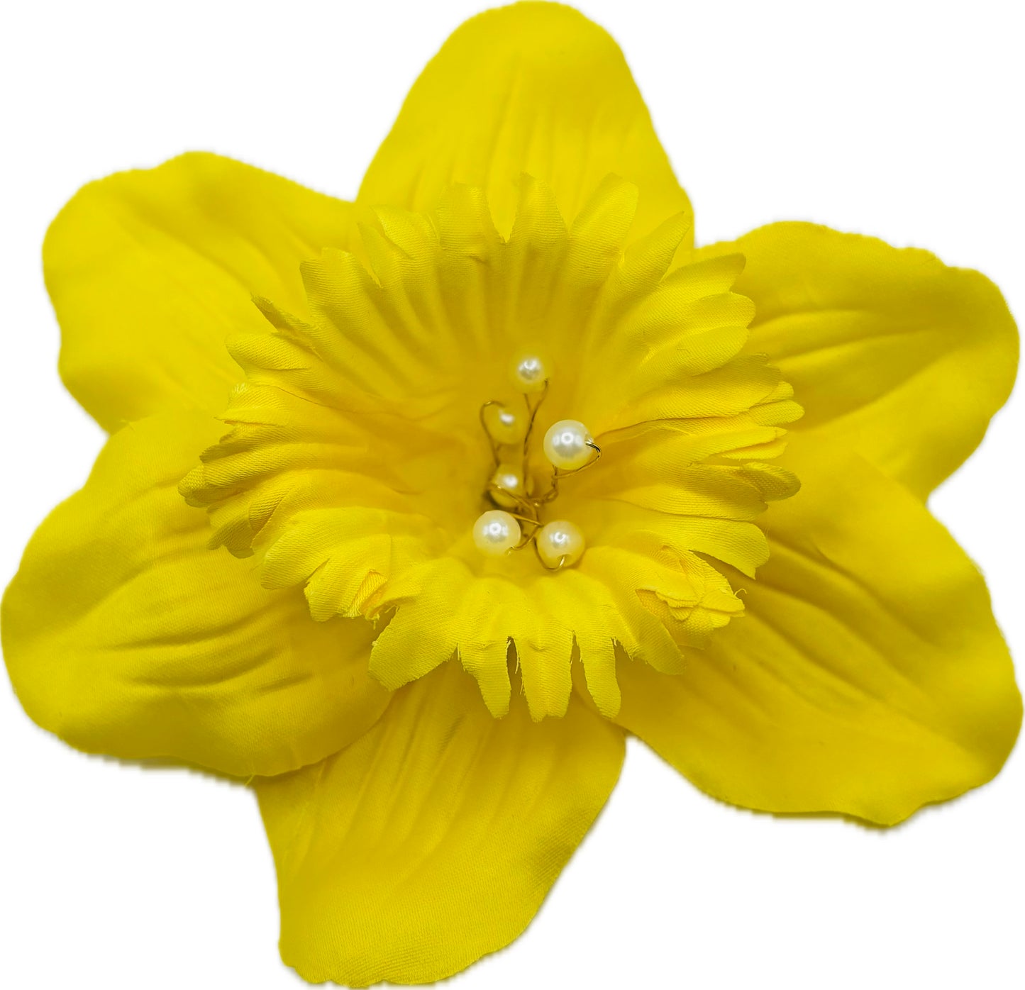 Daffodil 5" Pin or Clip into hair, onto dress, lapel, hat and more.