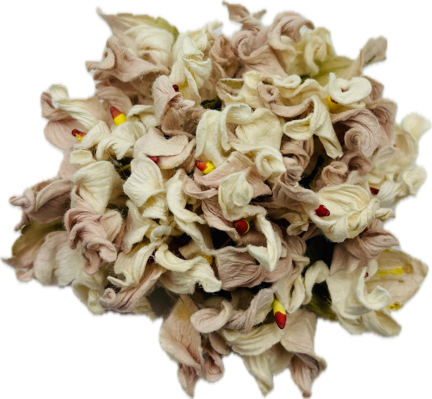 "Esme" Vintage Hydrangea Brooch & Clip 4".  Life Like Hydrangeas