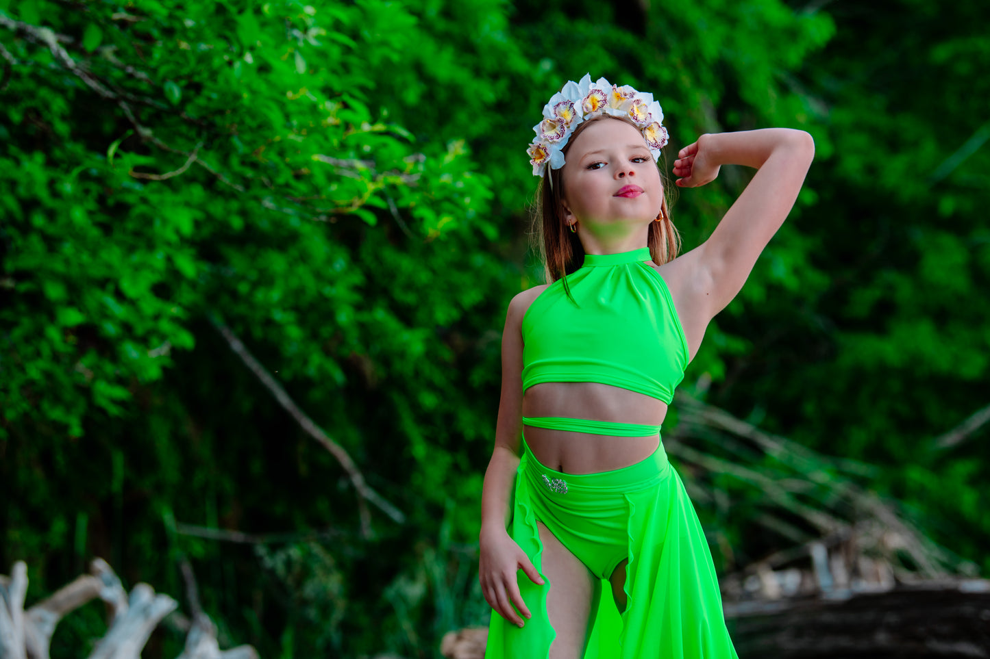 Karin’s Garden “Chloe” Vanda Orchid Headband – Couture Floral Statement Headpiece | Handmade in USA