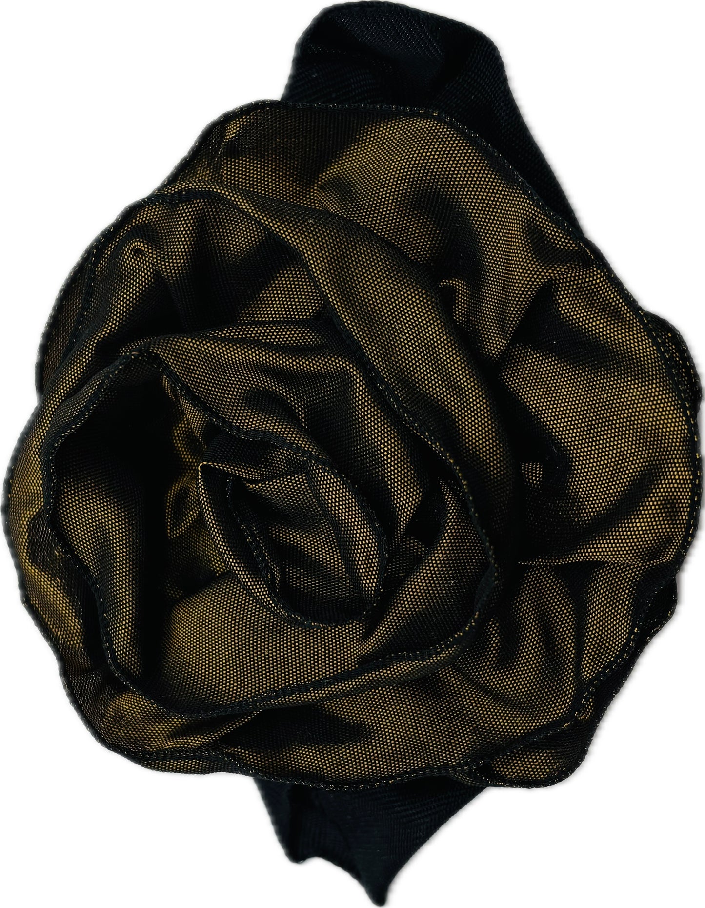 “Rosette” Olive Green Brooch & Clip.  Pin or Clip to dresses, lapels, purse, hat or wear as a boutonniere. Made in the USA.  You can reshape the flower and leaves to make it larger or smaller.