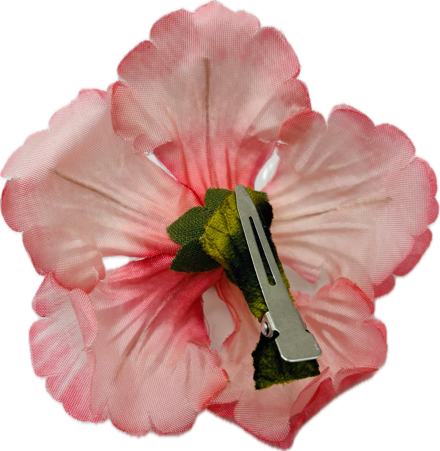 "Coral" 3" Pink Amaryllis Brooch and Clip.  Pin or Clip to hair, lapel, dress, handbag, hat and more.