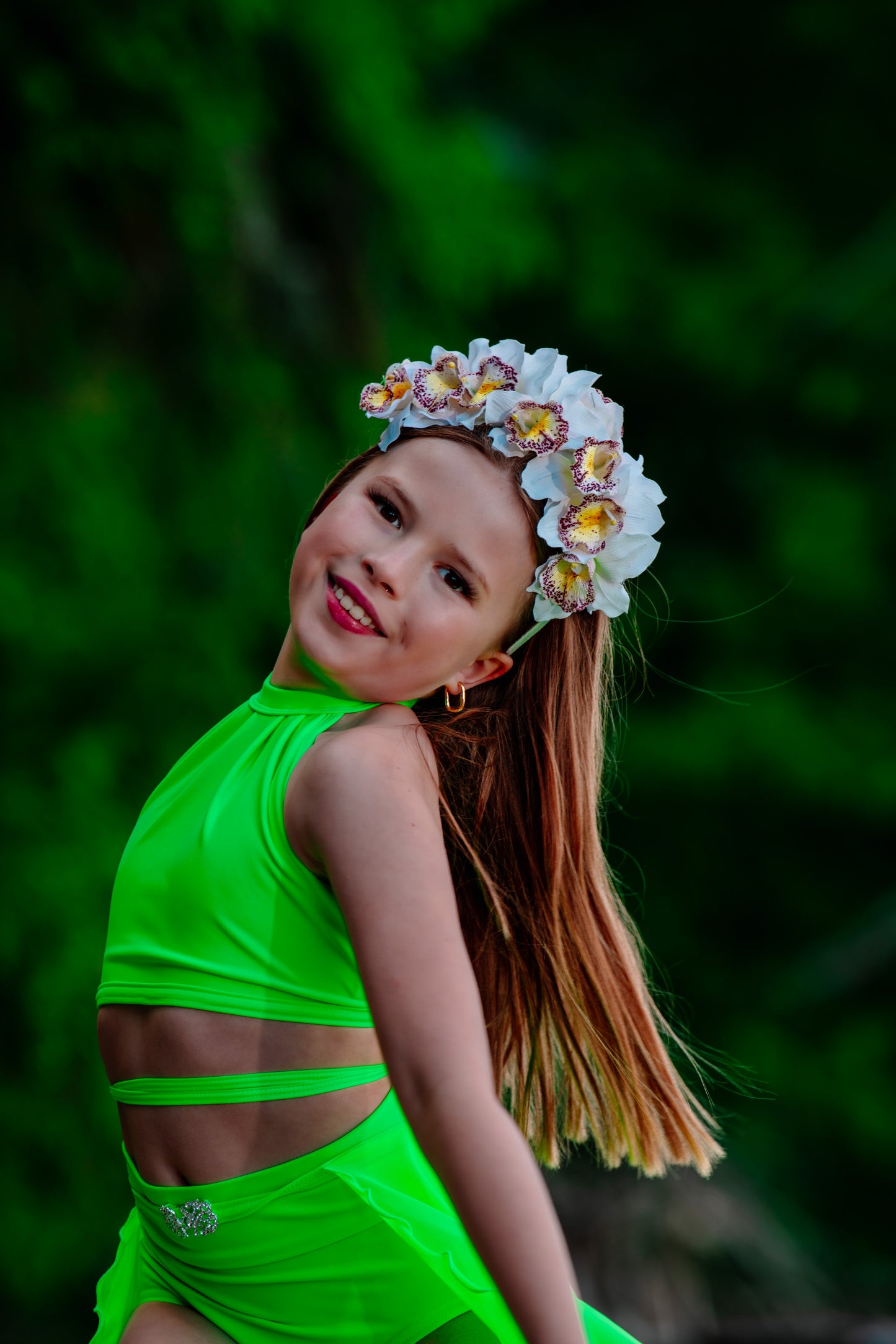 Karin’s Garden “Chloe” Vanda Orchid Headband – Couture Floral Statement Headpiece | Handmade in USA