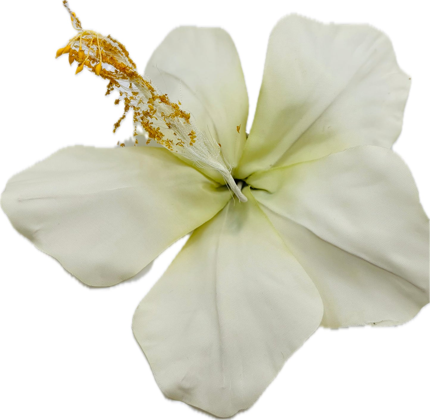 "Calista" 6" Ivory Amaryllis Brooch & Clip.  Pin or Clip to hair, lapel, dress, handbag, hat, necklace & more.