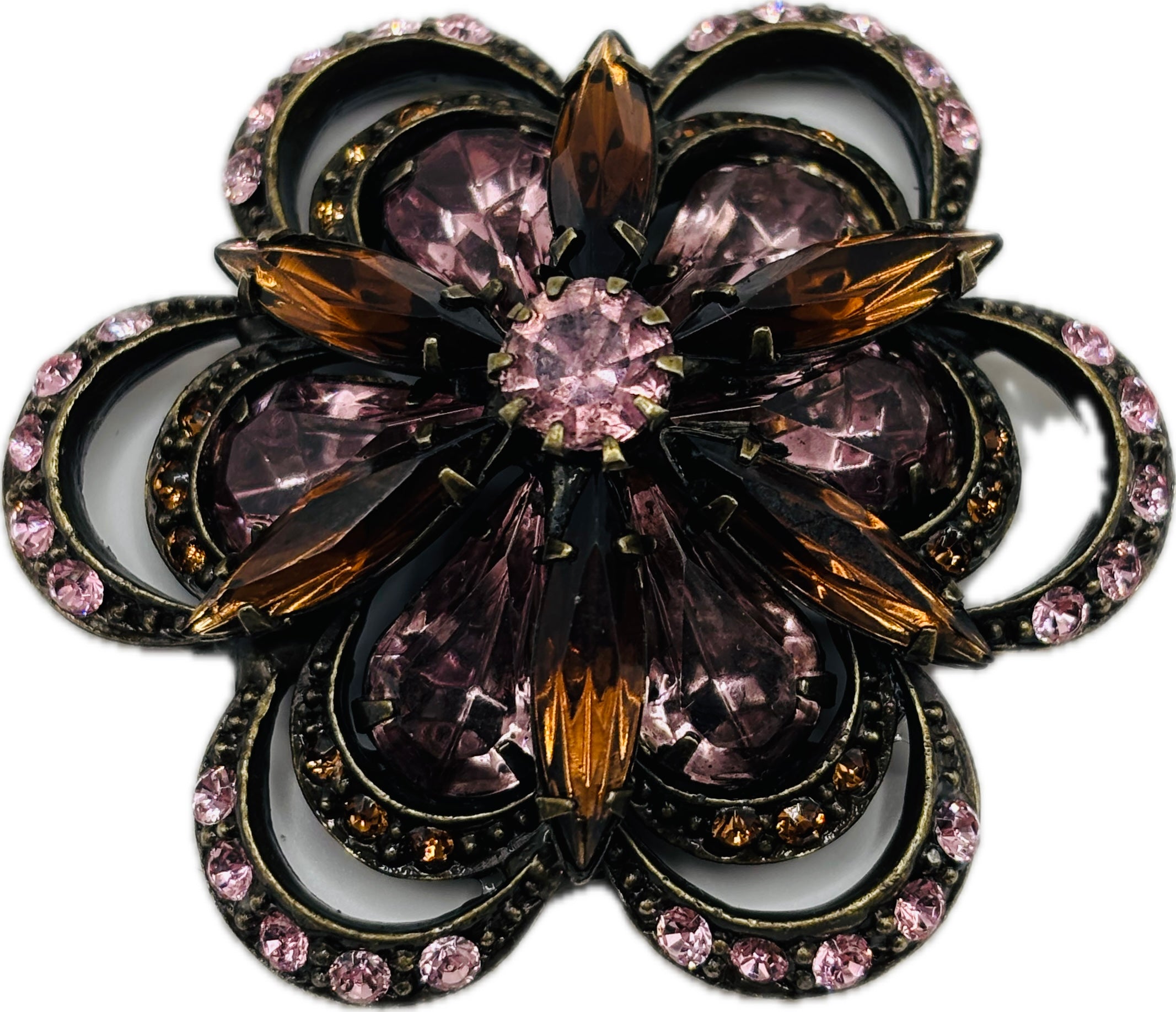 “Mae” Brooch in Tan Pink. Made in the USA. Pin to your lapel, dress, s ...