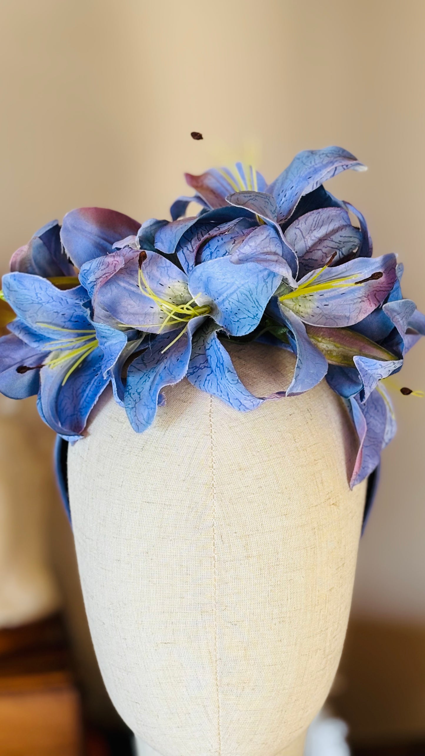 Karin’s Garden "Abigail" Lily Headband | Garden Party Floral Statement Headpiece | Handmade in USA