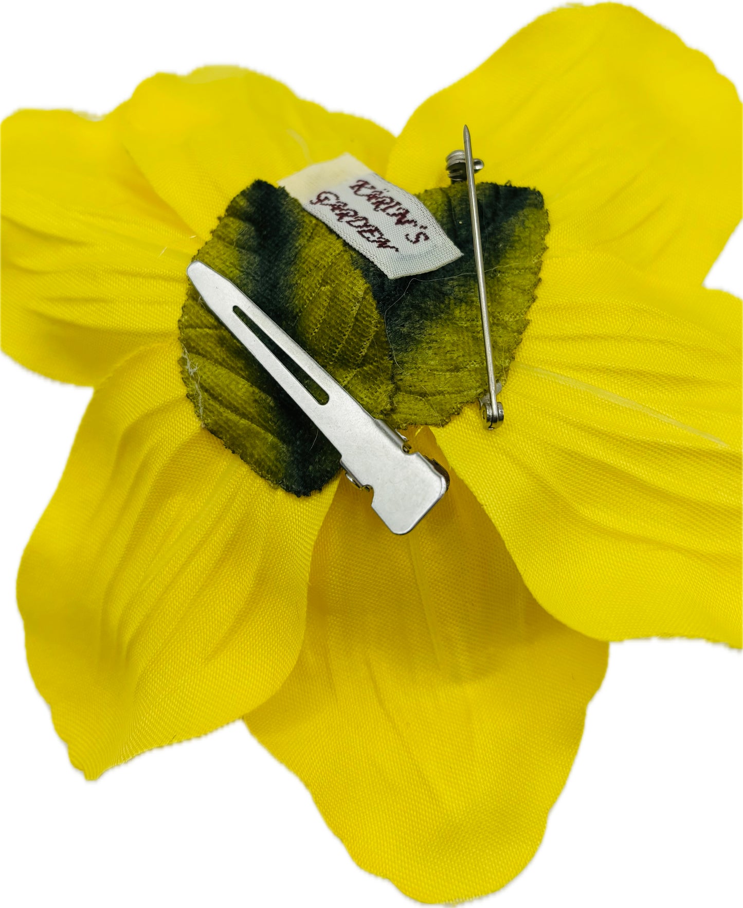 Daffodil 5" Pin or Clip into hair, onto dress, lapel, hat and more.
