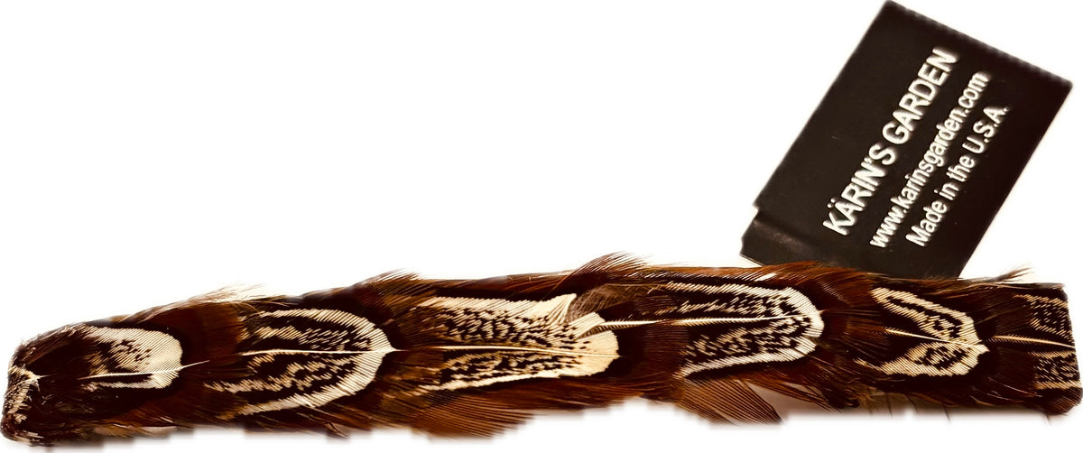 Skinny Feather French Auto Barrette.  Made in the USA