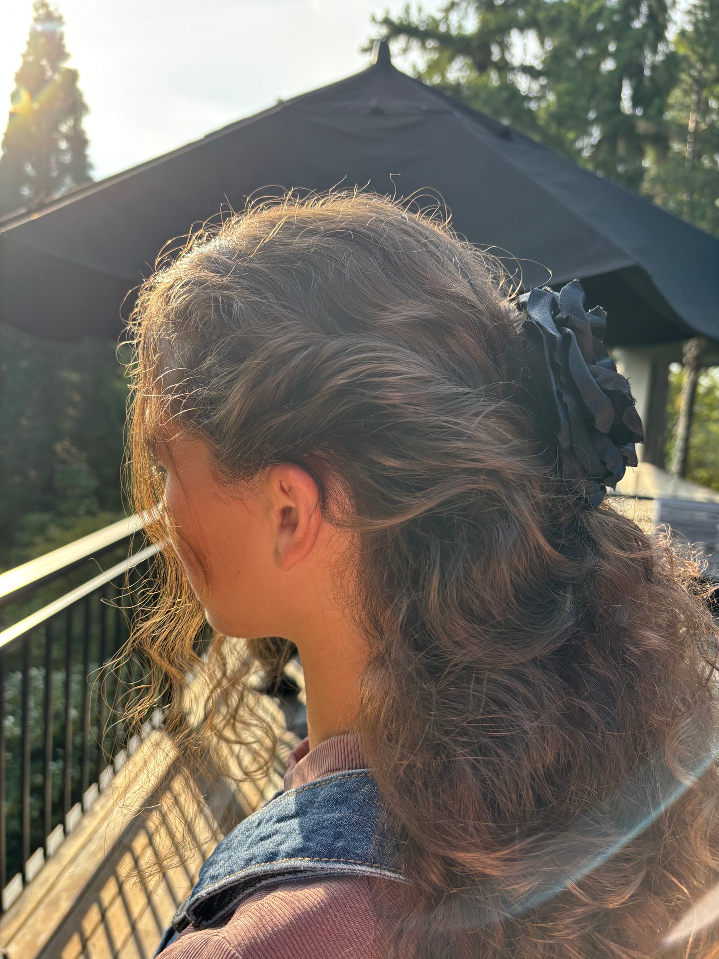 Karin’s Garden 3.5" "Daphne" Black Silk Rose Pin-Clip.  Made in the USA with Love xo