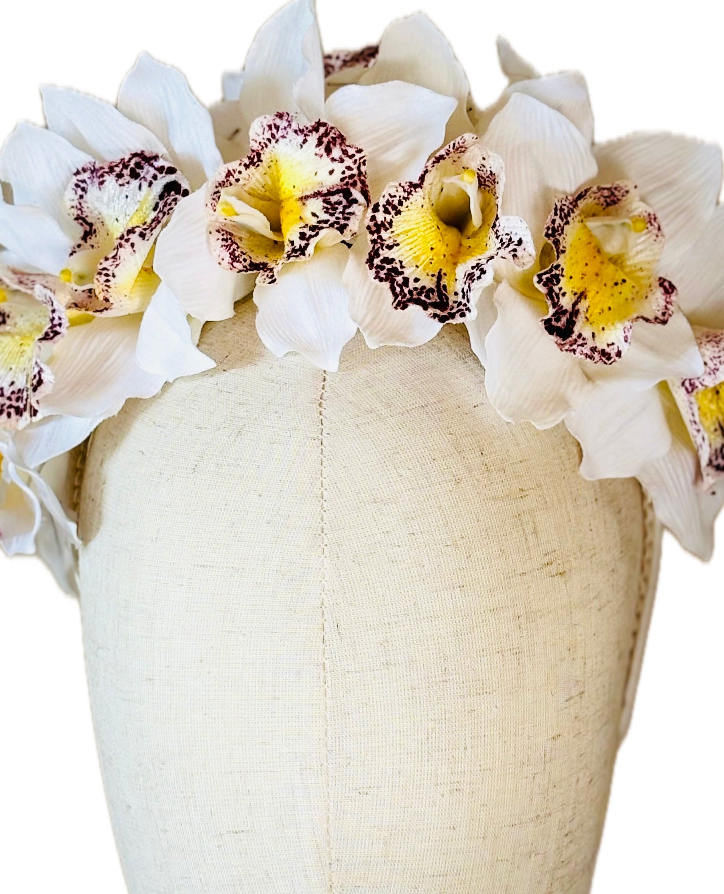 Karin’s Garden “Chloe” Vanda Orchid Headband – Couture Floral Statement Headpiece | Handmade in USA