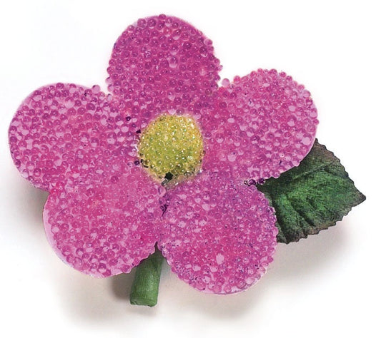 Karin's Garden 3" Pink Beaded Daisy Flower Pin.  Vintage Flower pin.  One of our top sellers through the years.  Available in 7 colors.