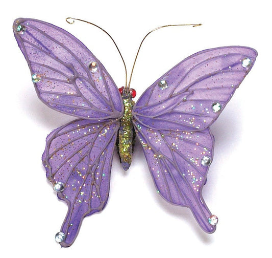 Karin's Garden 3" Lavender Butterfly clip. Dedicated to my dear friend Shannon. Wear in your hair or clip onto lapel, tank top or dress.