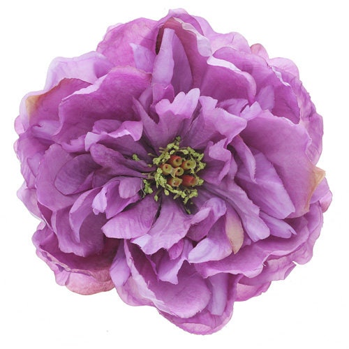 Karin's Garden 7" Life like peony pin-clip duo.  Flower Pin or Flower Hair Clip - Peony Accessory - Sex And The City