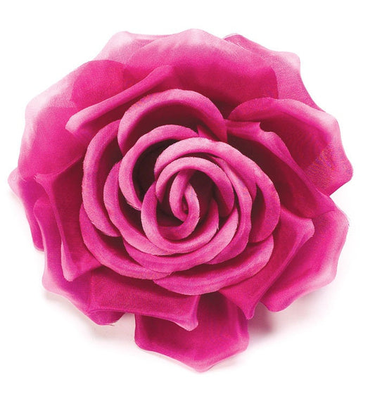 Karin's Garden 4.5" Broche en soie rose, épingle à fleurs, pince à fleurs, Sex And The City, Rose Rose, Carrie Bradshaw