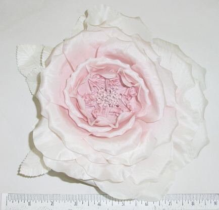 Karin's Garden 9" Silk Blend Exquisite Rose Pin.  Flower Pin Sex And The City Carrie Bradshaw Martha Stewart Weddings