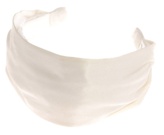 Ivory Silk Charmeuse Scarf Headband.  Karin's Garden 2 1/2"- 3" Made In The USA. Multiple Colors (Copy) (Copy)
