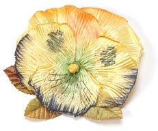 Karin's Garden 3 1/2" Flower Pin.  Vintage Life like Pansy Pin.  Made in the USA