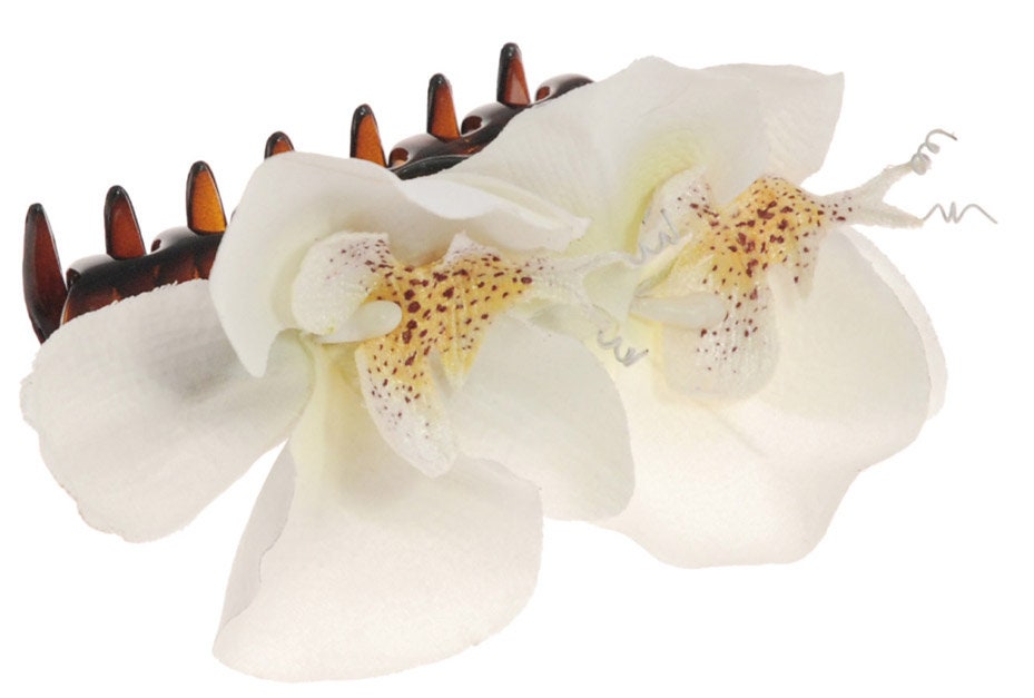 Karin's Garden 4" Orchid French Jaw Clip Hair Accessory Tropical Orchids Handmade in the USA