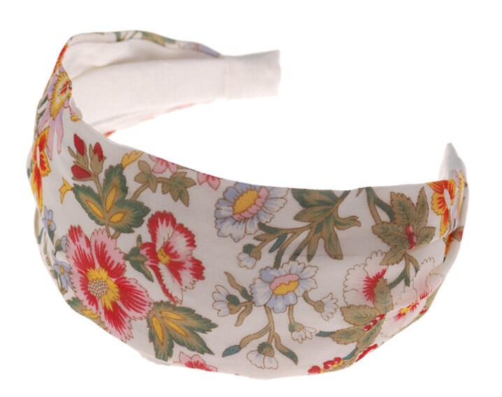 Karin's Garden 2 1/2"- 3" Silk Floral Scarf Headband.  Handmade in the USA.