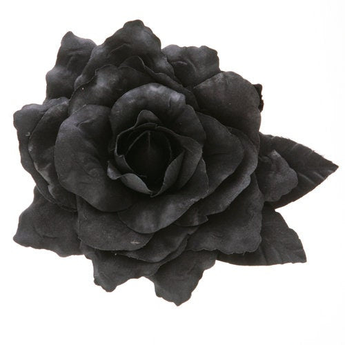 Black Faux Suede Rose Pin 7".  Flower Brooch also clip into Hair, onto handbag, dress, hat and more.   As seen in Fashion Magazines. (Copy) (Copy)