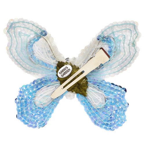 Karin's Garden Pince à pince papillon à paillettes de 7,6 cm. À clipser dans les cheveux, sur votre robe ou votre revers, etc.