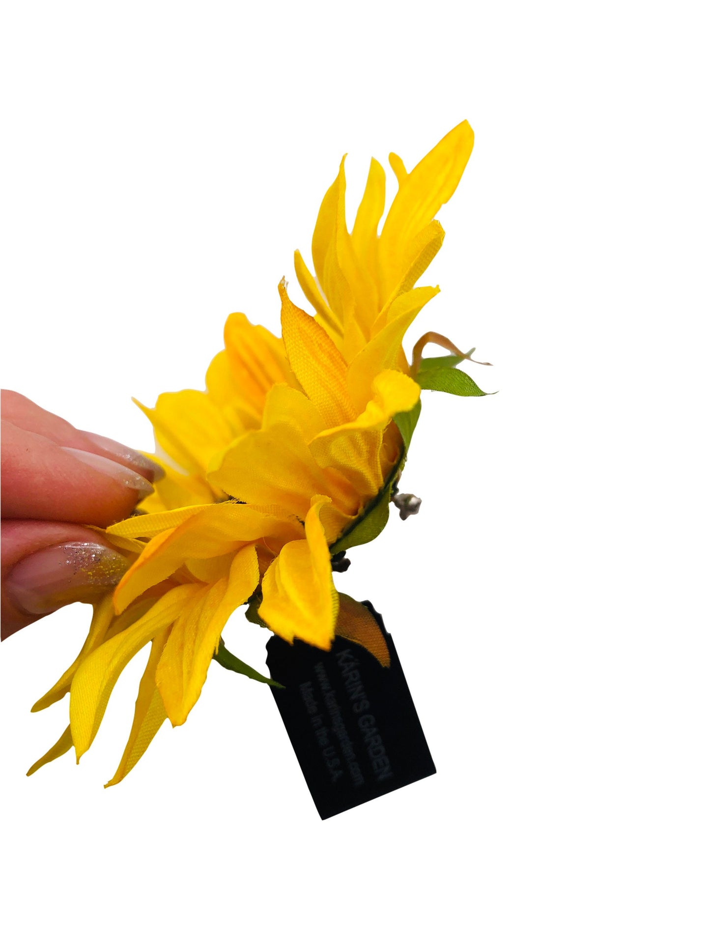 Karin's Garden 4" Sunflower Pin Brooch Clip