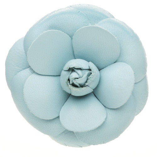 Karin's Garden 3" Classic Leather Camellia Pin Brooch Clip Genuine Leather Made in the USA